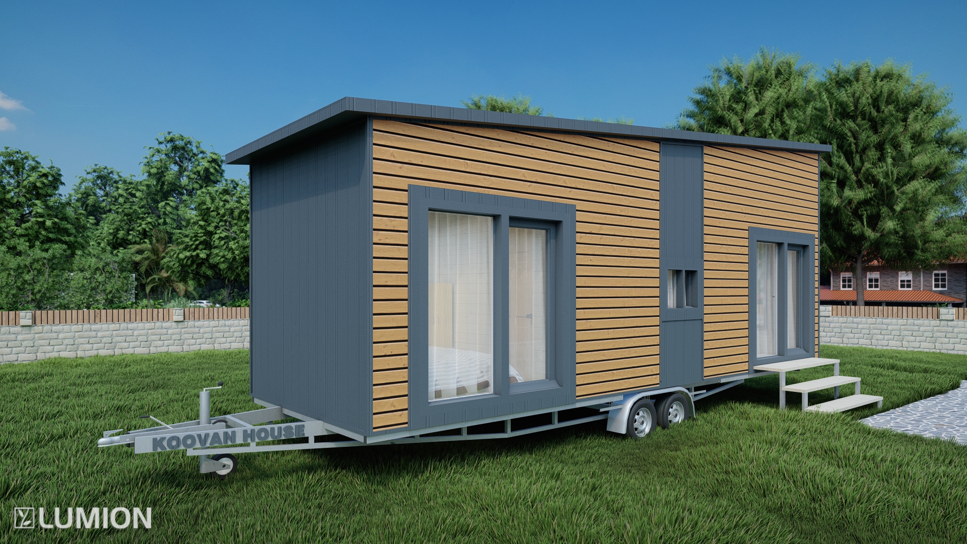 Tiny house Élégance - salon et cuisine